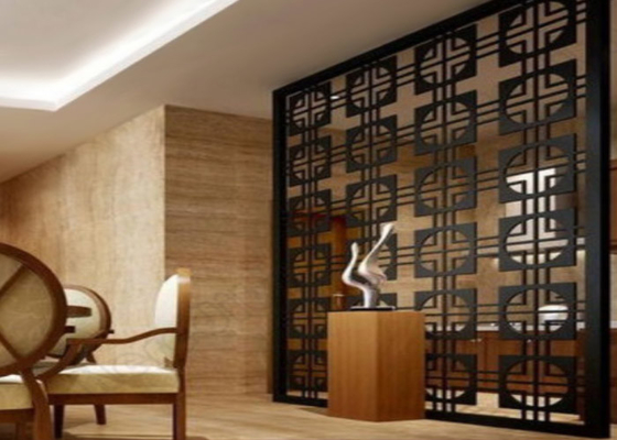 Cina Panel Logam Dekoratif Berkarat Karat, Struktur Solid Layar Privasi Halus Dalam Ruangan pemasok