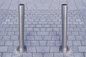 Elastisitas Tinggi Stainless Steel Bollard Tebal Dinding Kolom 3mm Untuk Bangunan / Jalan pemasok