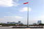 Tiang Bendera Stainless Steel Presisi Tinggi Dengan Teknologi Crown Ball Downwind 360 Degree pemasok