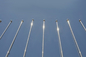 Tiang Bendera Stainless Steel Presisi Tinggi Dengan Teknologi Crown Ball Downwind 360 Degree pemasok