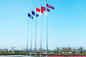 Tiang Bendera Stainless Steel Multi Bagian Perakitan Nyaman Standarisasi Tinggi pemasok